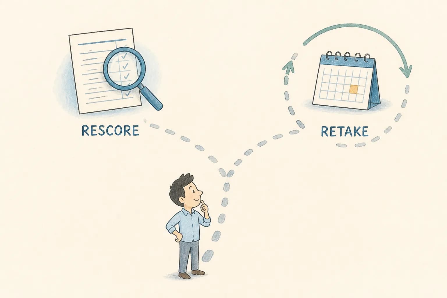 Missed your target score? How soon Pearson lets you retake PTE Core, the 12 tests in 12 months limit, when a rescore is worth paying for, and how IRCC treats multiple Score Reports.